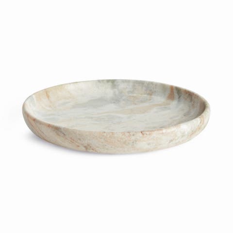 Josephine Tray - Brown/White Marble - Elegant Serving Tray