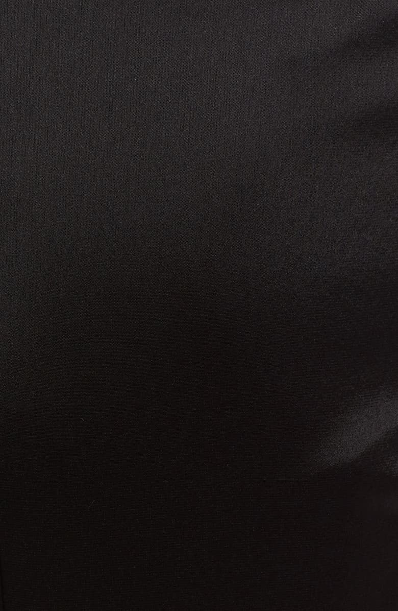 Talbot Runhof Drape V-Neck Matte Crepe Column Gown, Alternate, color,