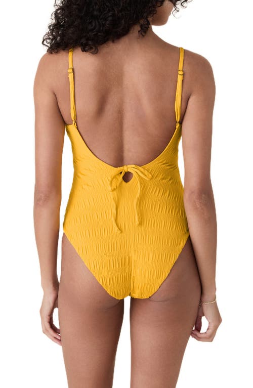 Andie Liku Smocked One-piece Swimsuit In Yellow