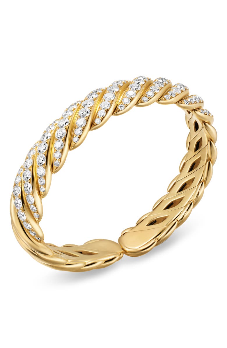 David Yurman Sculpted Cable Flex Bracelet, Alternate, color, Gold