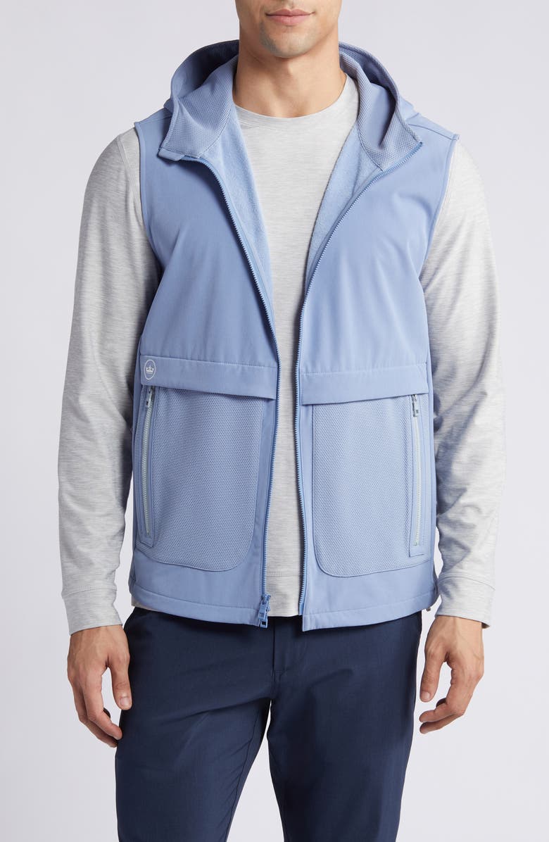 Peter Millar Via Hooded Zip-Up Vest, Main, color, 
