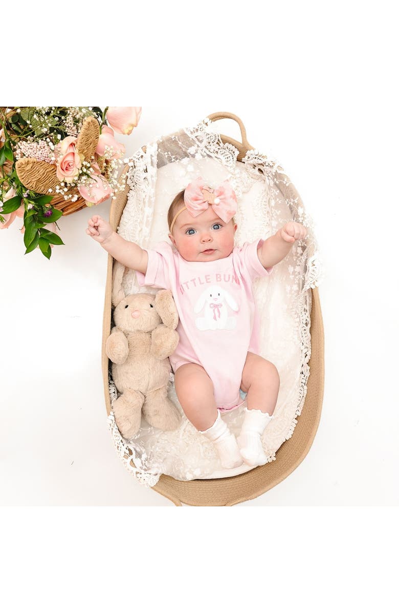 Sweet Wink Honey Bunny Easter Tulle Bow Baby Headband, Alternate, color, Pink