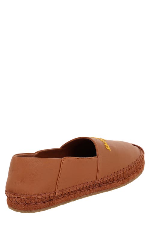 Ferragamo Gus Leather Espadrilles In Brown