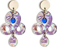 Toolally Mini Batik Earrings - Blue Splatter