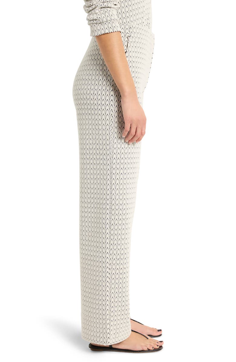 NIC+ZOE Lenox Subtle Swirl Wide Leg Cotton Blend Pants, Alternate, color,