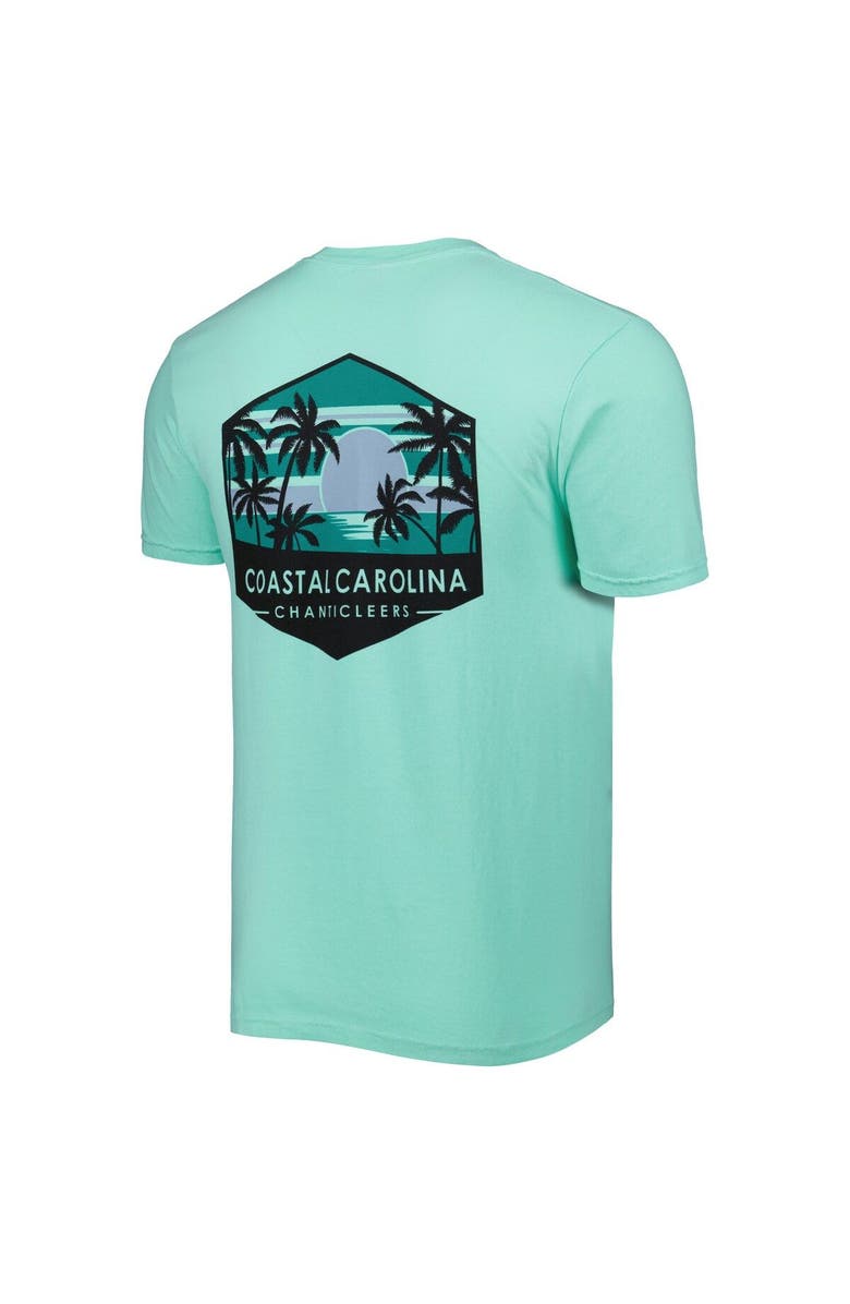 IMAGE ONE Men's Teal Coastal Carolina Chanticleers Landscape Shield T-Shirt, Alternate, color, 