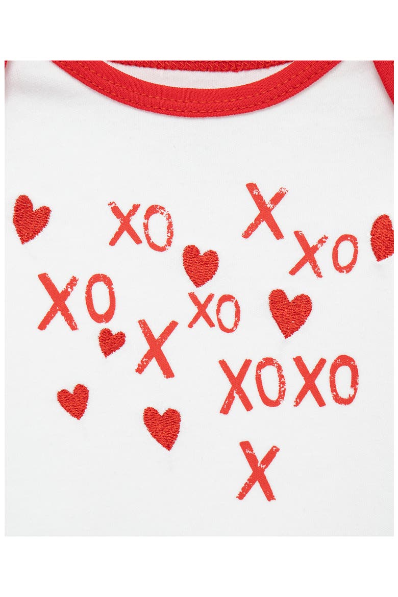 XO Bodysuit, Pants & Hat Set, Alternate, color, RED
