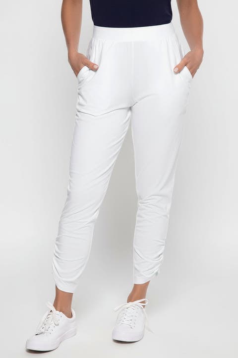 Women's Ruche Pants - UPF 50+ Sun Protection - Cafe