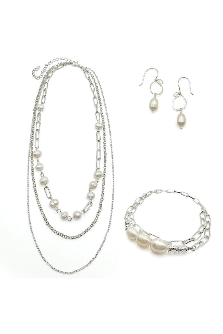 Coquett Necklace, Alternate, color, Silver