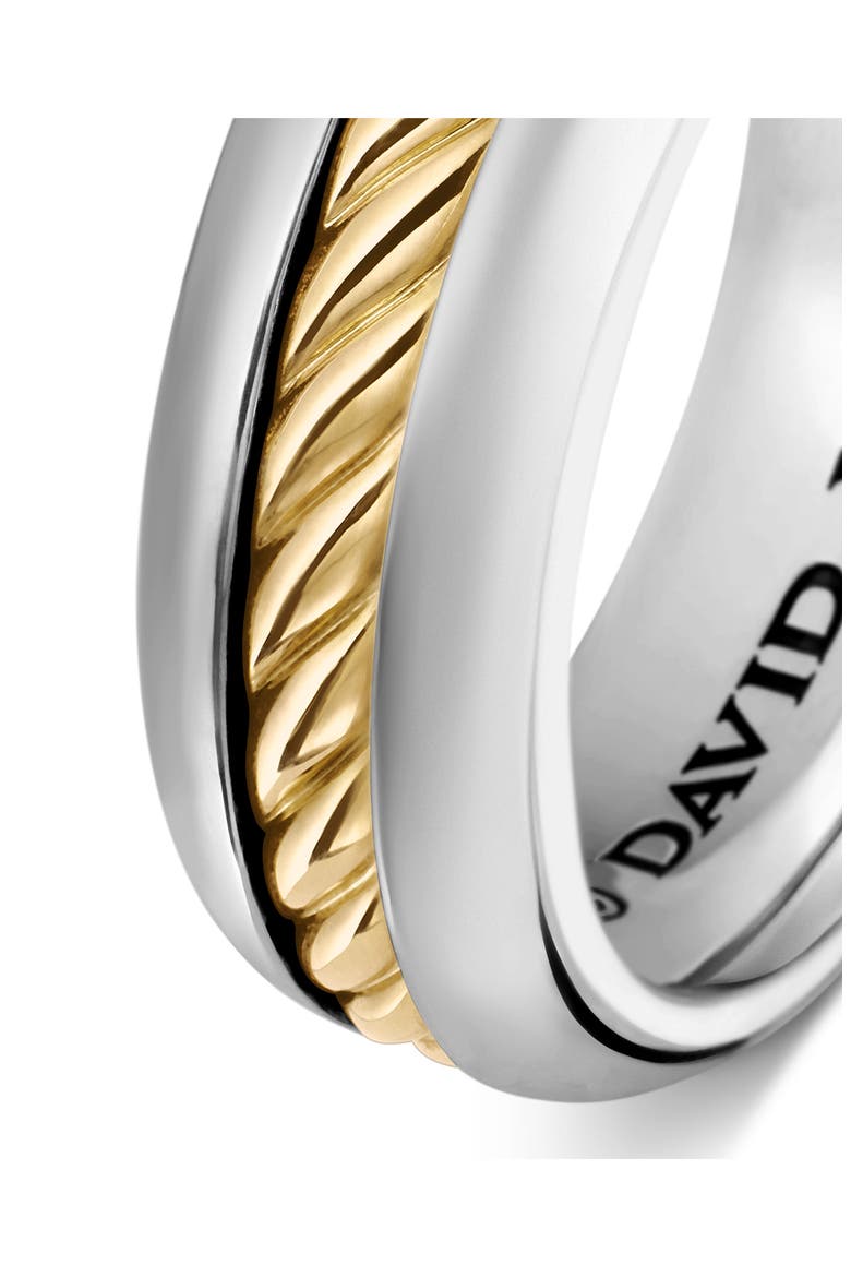 'Cable Classics' Band Ring with 18K Gold, Alternate, color, TWO TONE