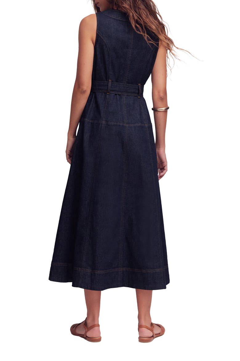 Sleeveless Zip Denim Dress, Alternate, color, INDIGO WASH