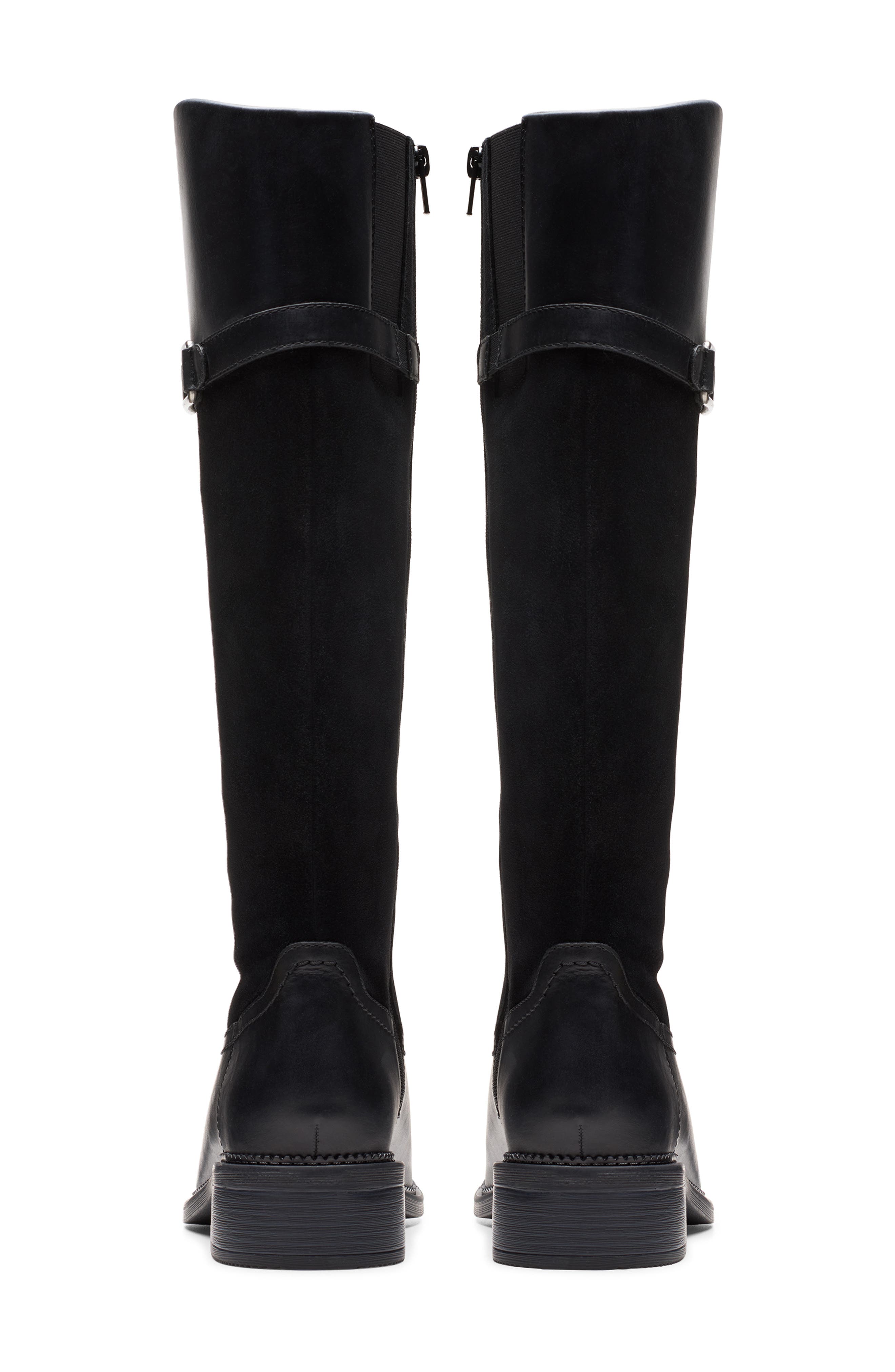 Clarks<sup>®</sup> Maye Carly Buckle Strap Boot, Alternate, color, Black