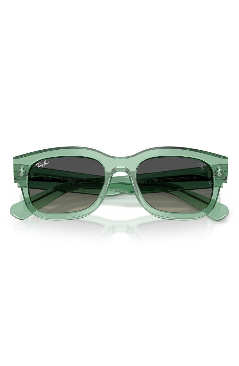 Ray-Ban 53mm Ferrari Gradient Square Sunglasses, Alternate, color, Transparent Green / Grey