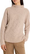 NIC+ZOE Pointelle Metallic Funnel Neck Sweater