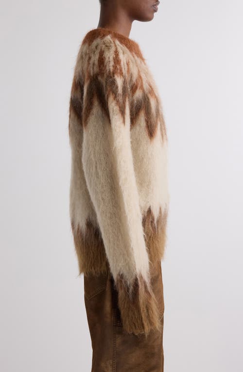 Isabel Marant Étoile Natania Wool & Mohair Blend Fair Isle Sweater In Brown