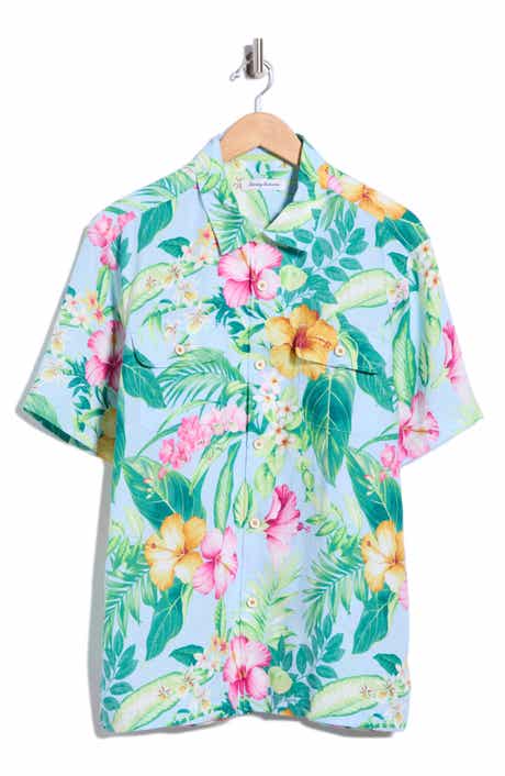 Hibiscus Heritage Linen Button-Up Shirt