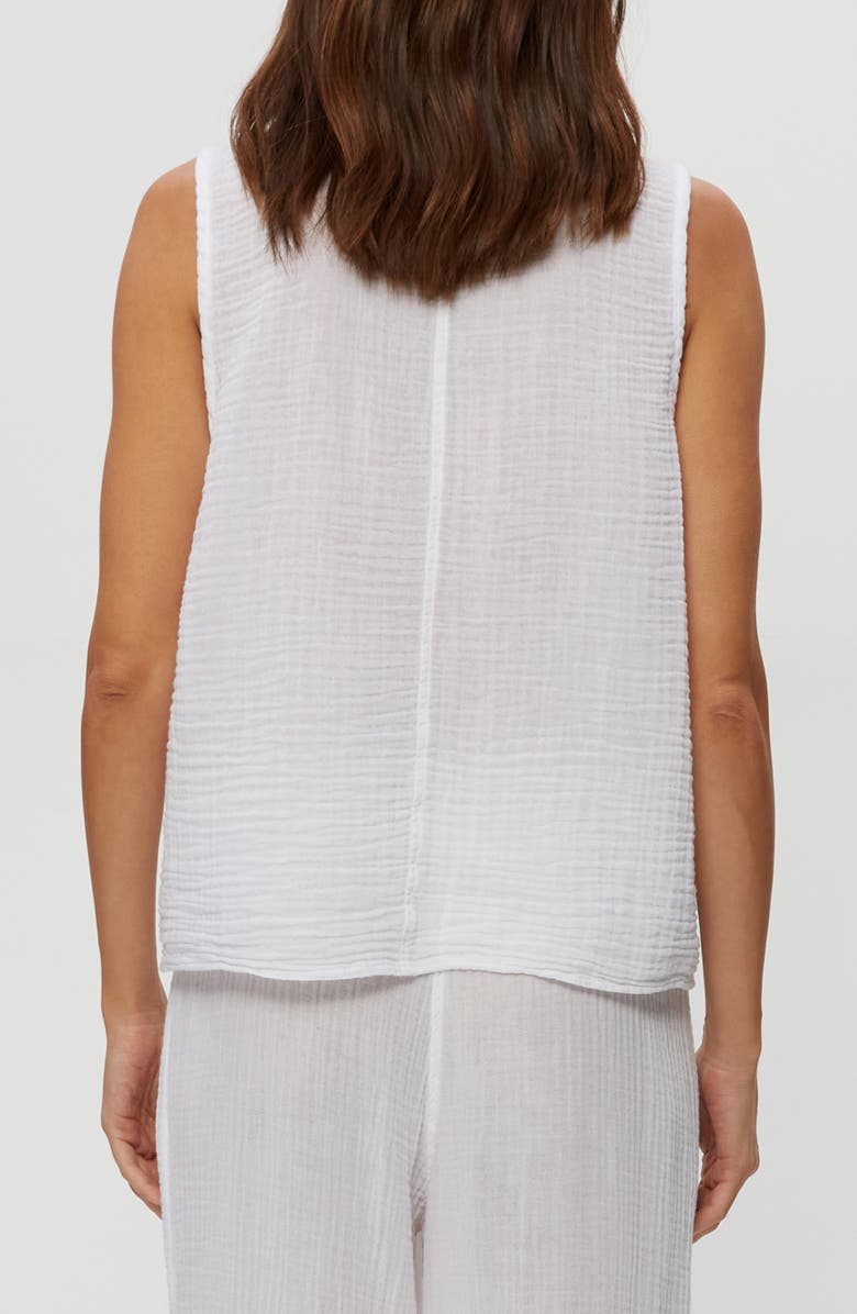 Michael Stars Kate Surplice Sleeveless Top, Alternate, color, White