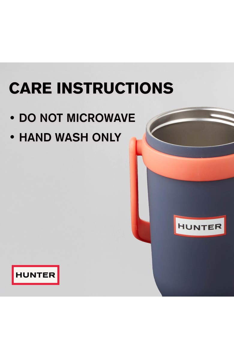 Hunter SwiftSip Hydration Stainless Steel Screw Top Tumbler with Flip Carry Handle, Alternate, color, Dress Blue