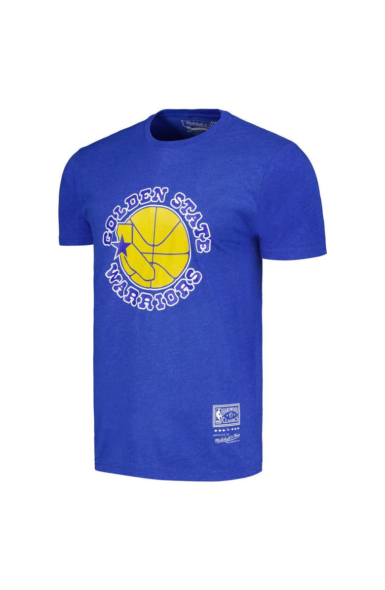 Mitchell & Ness Unisex Mitchell & Ness Royal Golden State Warriors Hardwood Classics MVP Throwback Logo T-Shirt, Alternate, color, Royal