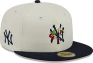 New Era Men's New Era White/Navy New York Yankees Blossom 59FIFTY Fitted Hat