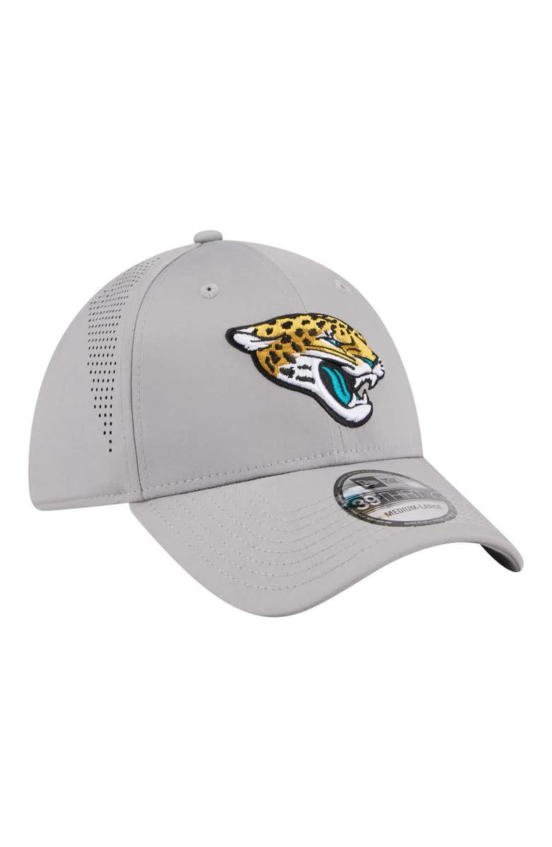 New Era Men's New Era Gray Jacksonville Jaguars Perforated 39THIRTY Flex Hat, Alternate, color, Gray