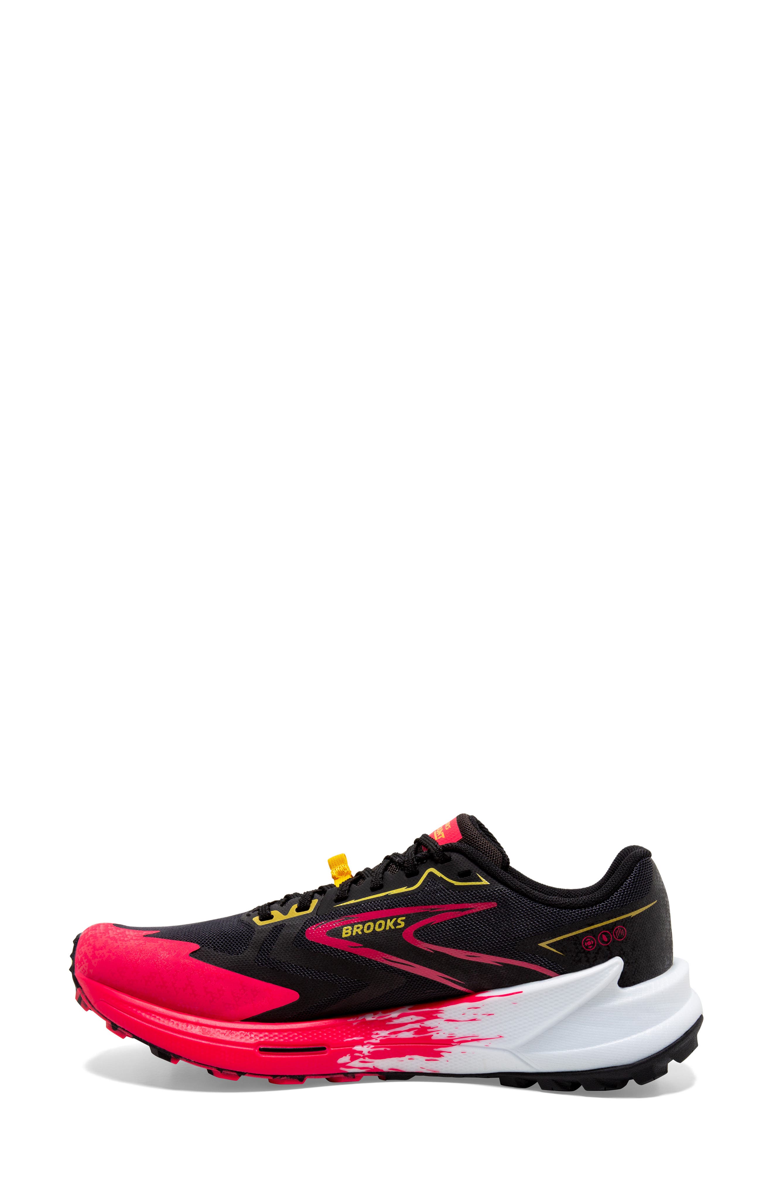 Brooks Catamount 3 Trail Running Shoe, Alternate, color, Black/ Diva Pink/ Lemon Chrome