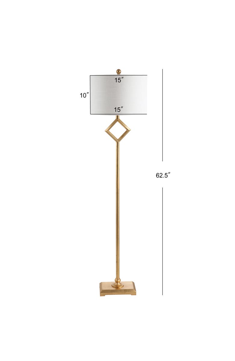 JONATHAN Y Juno Metal LED Floor Lamp, Alternate, color, Gold Leaf