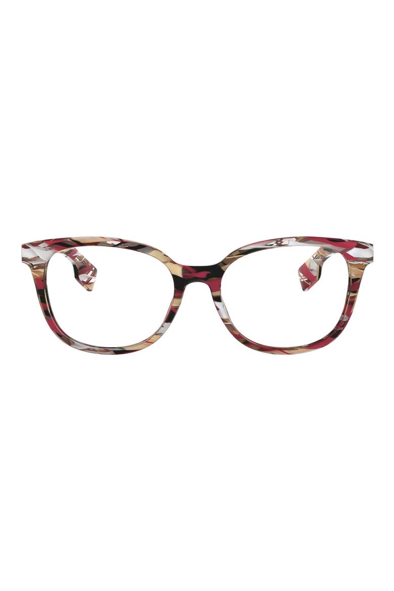 51mm Cat Eye Optical Glasses, Main, color, RED MULTI