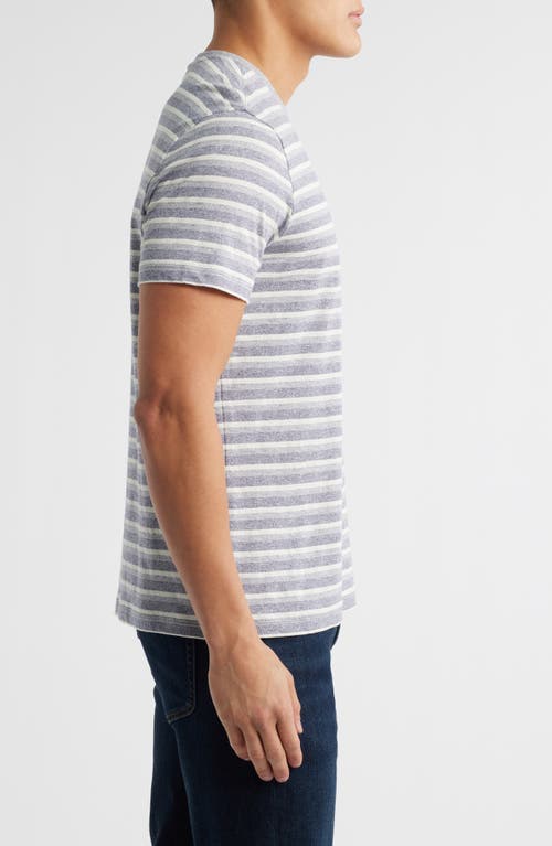 Robert Barakett Hockney Stripe Short Sleeve Crewneck T-shirt In Gray