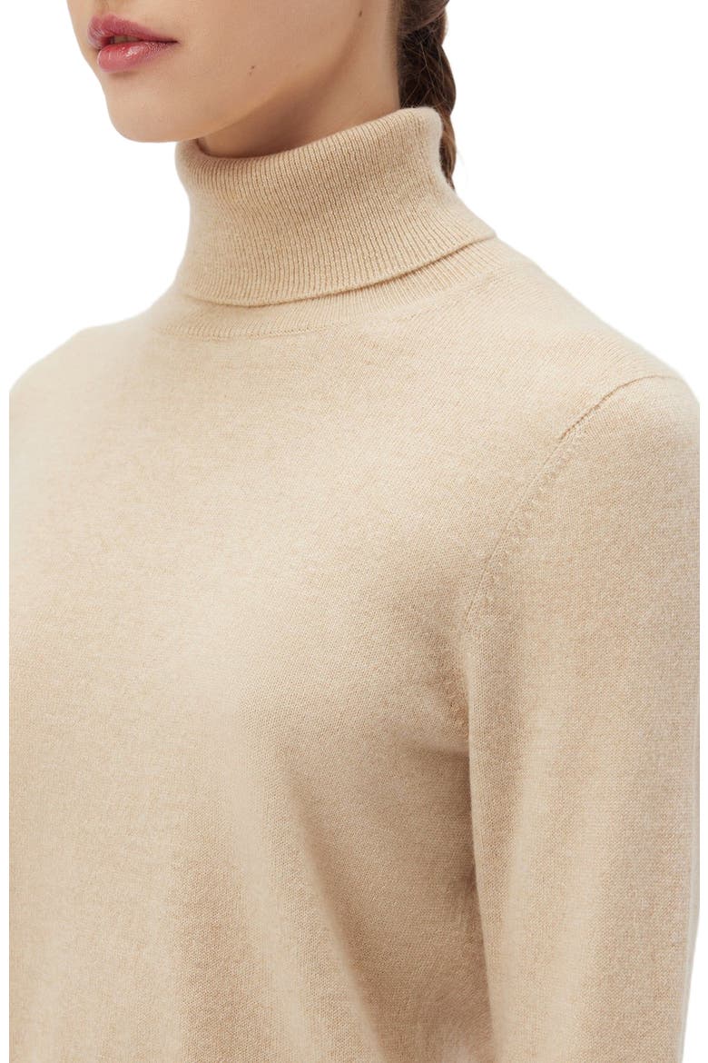 Essential Cashmere Turtleneck Sweater, Alternate, color, beige