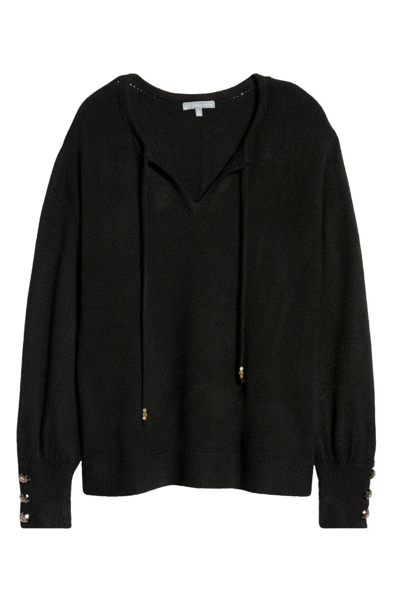Wit & Wisdom Tie Neck Sweater, Alternate, color, 