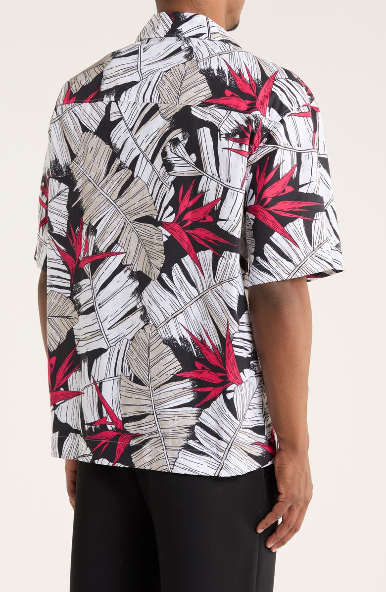 BOSS Egeeno Oversize Fit Cotton Button-Up Shirt, Alternate, color, Light/ Pastel Grey