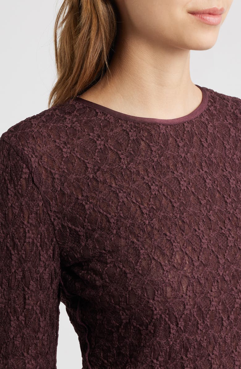 rag & bone Ellie Lace Top, Alternate, color, Bord