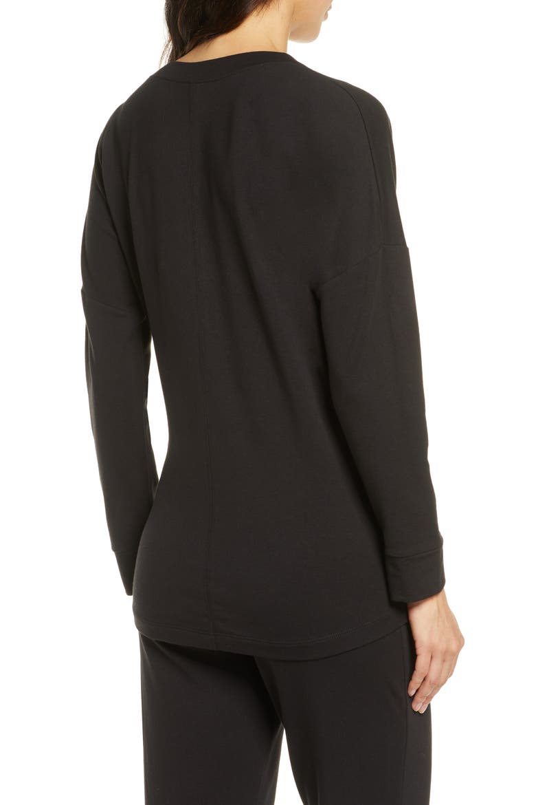 Athleisure Nursing/Maternity Top, Alternate, color, BLACK