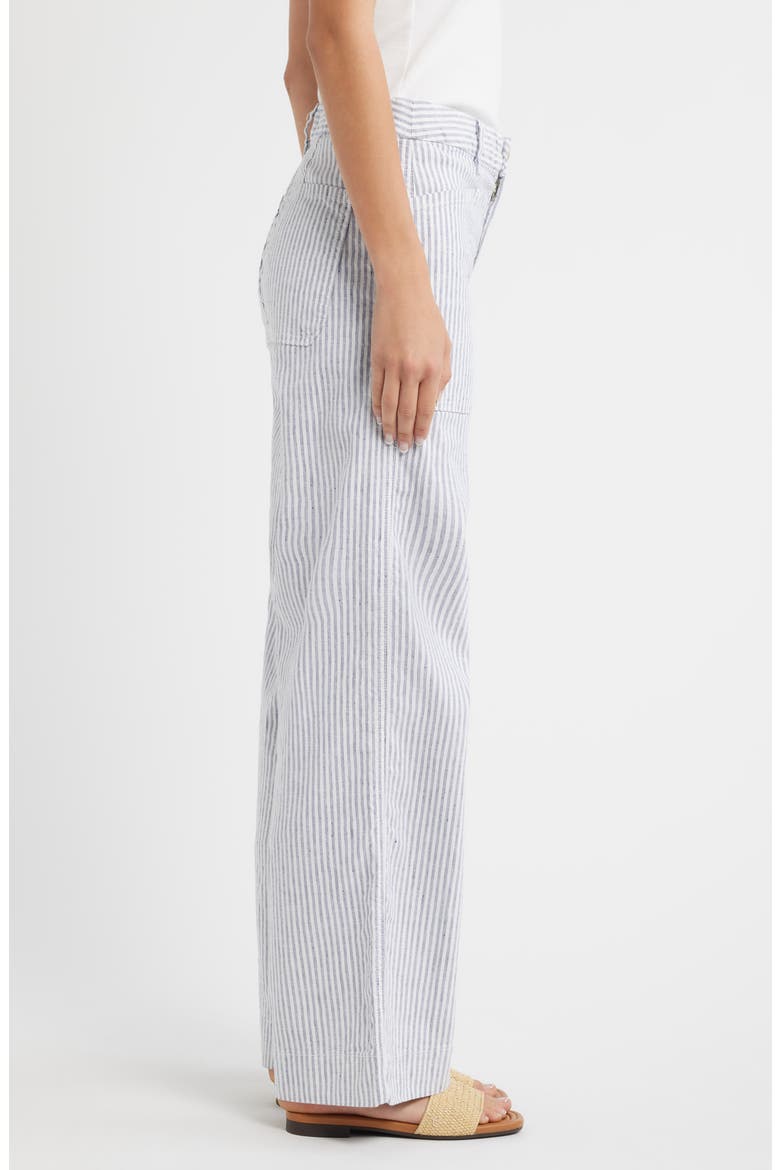 Limerick Stripe Wide Leg Pants, Alternate, color, NAVY WHITE STRIPE