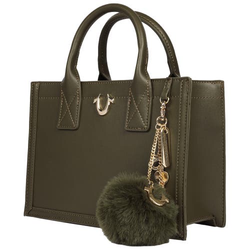 True Religion Pom Dangle Modern Tote In Green