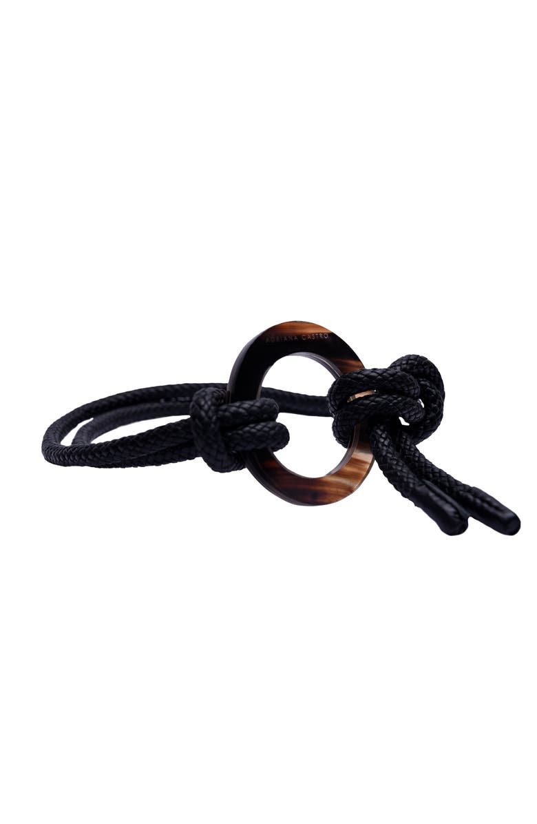 Adriana Castro Le Knot Leather Belt, Alternate, color, Black