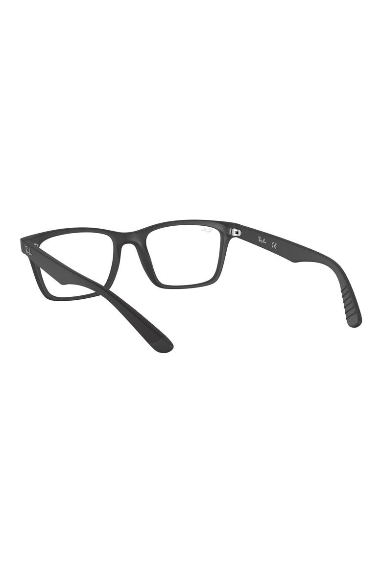 53mm Rectangular Optical Glasses, Alternate, color, MATTE BLACK