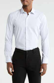 DKNY Dot Stripe Stretch Dress Shirt