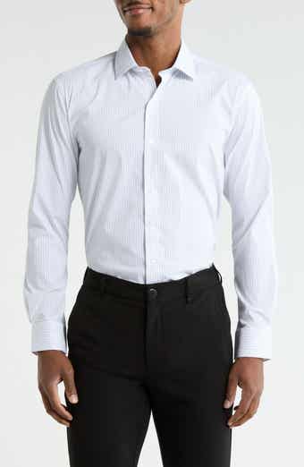 DKNY Dot Stripe Stretch Dress Shirt