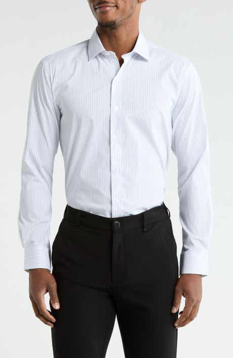DKNY Dot Stripe Stretch Dress Shirt