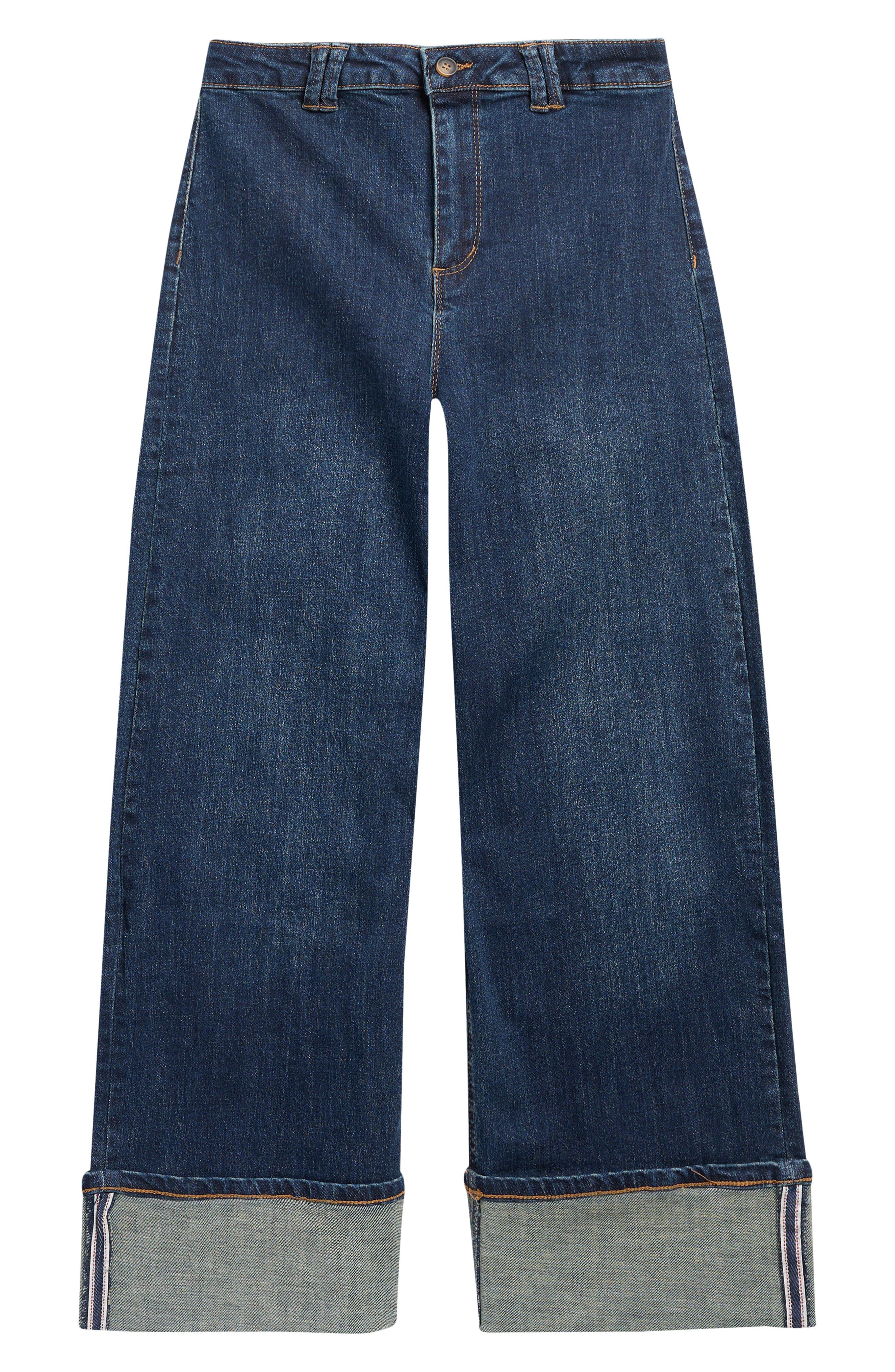 Tractr Kids' High Rise Cuffed Jeans
