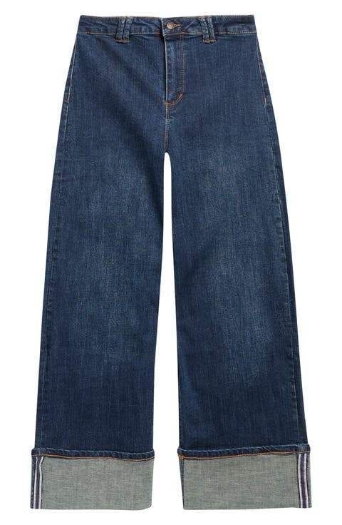 Kids' High Rise Cuffed Jeans (Big Kid)
