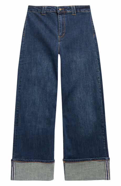 Tractr Kids' High Rise Cuffed Jeans