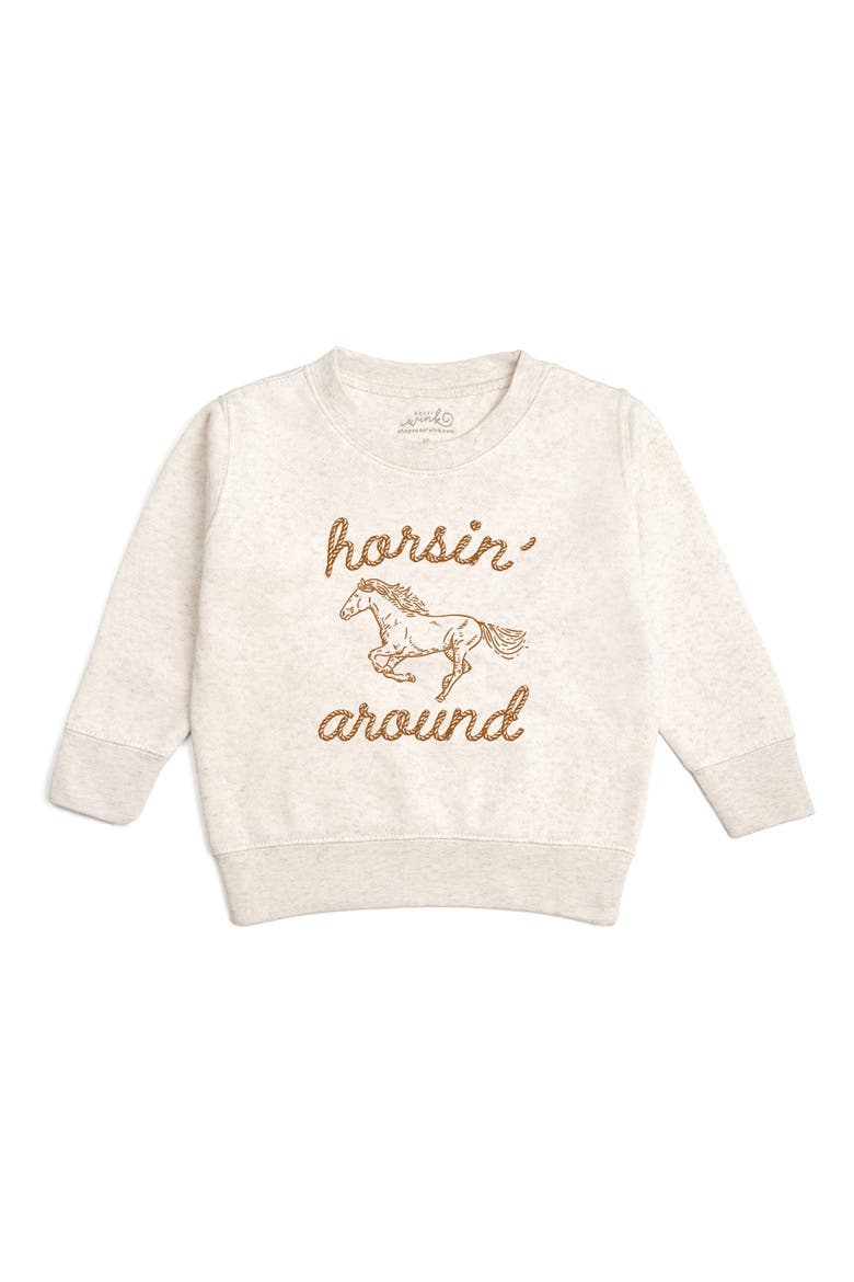 Horsin' Around Western Sweatshirt, Main, color, Natural Heather