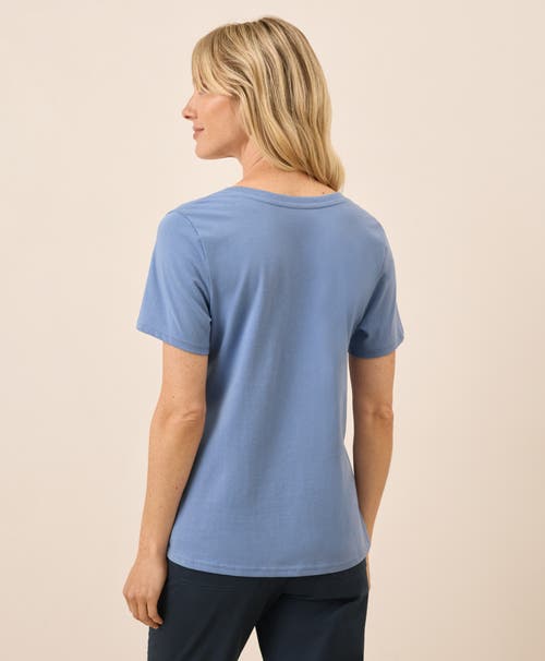 Pact Organic Cotton Softspun V-neck Tee In Blue