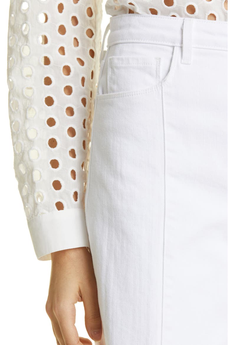 Houston Crop Wide Legs Jeans, Alternate, color, BLANC