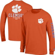 Champion Men's Champion Orange Clemson Tigers Team Stack Long Sleeve T-Shirt