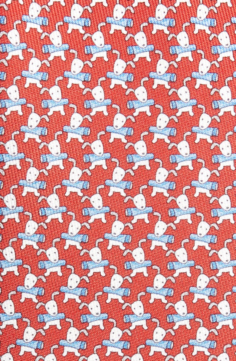 FERRAGAMO Salvatore Ferragamo Ottavio Dog Print Silk Tie, Alternate, color, 