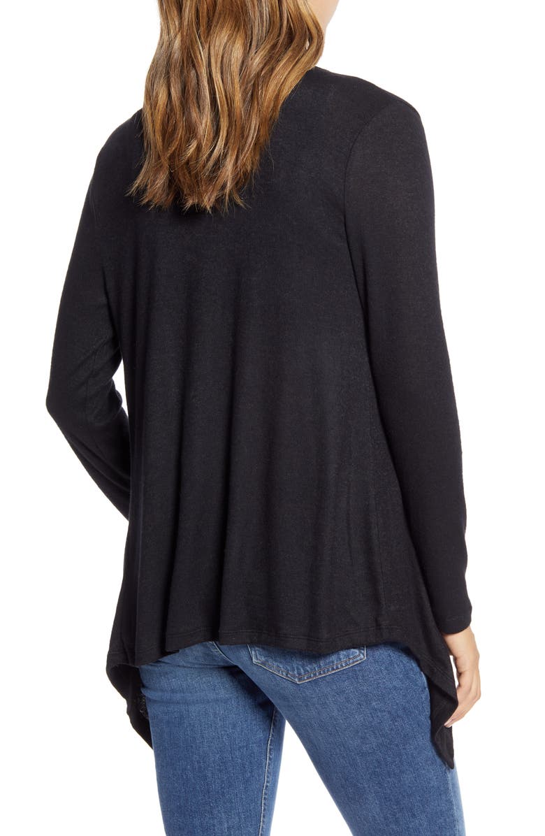 Bobeau Amie Waterfall Knit Cardigan, Alternate, color,